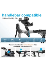 360° Derece Ayarlanabilen Gidon Bağlantılı Bisiklet Motosiklet İçin Abs 4-7.8″ İnç Telefon Tutucu