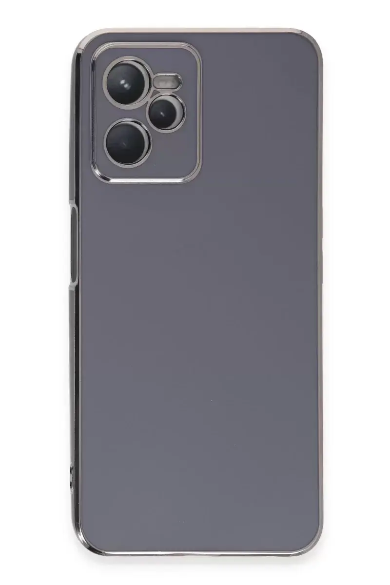 Newface Realme C35 Kılıf Volet Silikon - Mavi