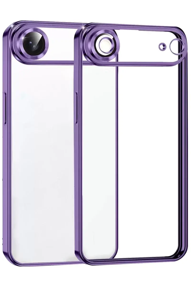 Newface Apple İphone 17 Air Razer Lensli Silikon - Mor