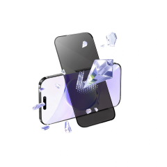 İphone 17 Pro Max Bilvis 5in1 5d Magic Hayalet Cam Ekran Koruyucu - Siyah