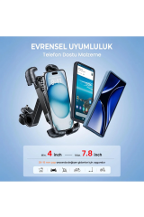 Gidon Bağlantılı Bisiklet Motosiklet İçin Esnek Abs 4-7.8″ İnç Telefon Tutucu 360° Dönebilen Tasarım