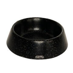 Marbly Siyah Galaxy Mermerit Kedi Köpek Mama Su Kabı 470 ml