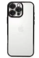 Newface İphone 16 Pro Kılıf Razer Lensli Silikon - Siyah