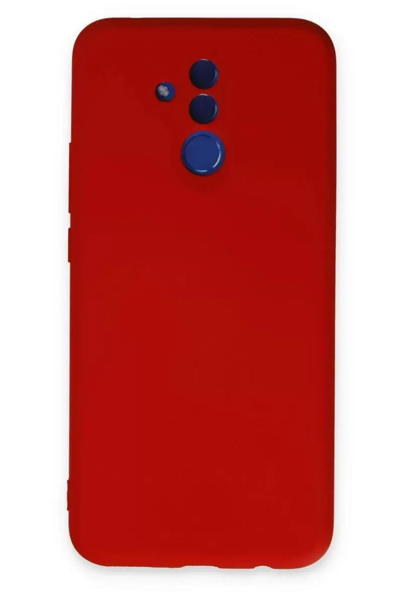 Newface Huawei Mate 20 Lite Kılıf Nano İçi Kadife Silikon - Kırmızı