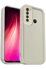Newface Xiaomi Redmi Note 8 Kılıf Viera Silikon - Krem
