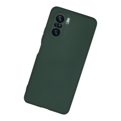Xiaomi Poco F3 Kılıf Nano İçi Kadife Silikon - Koyu Yeşil