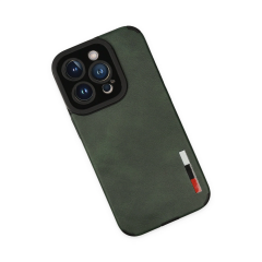 İphone 14 Pro Max Kılıf Loop Deri Silikon - Yeşil