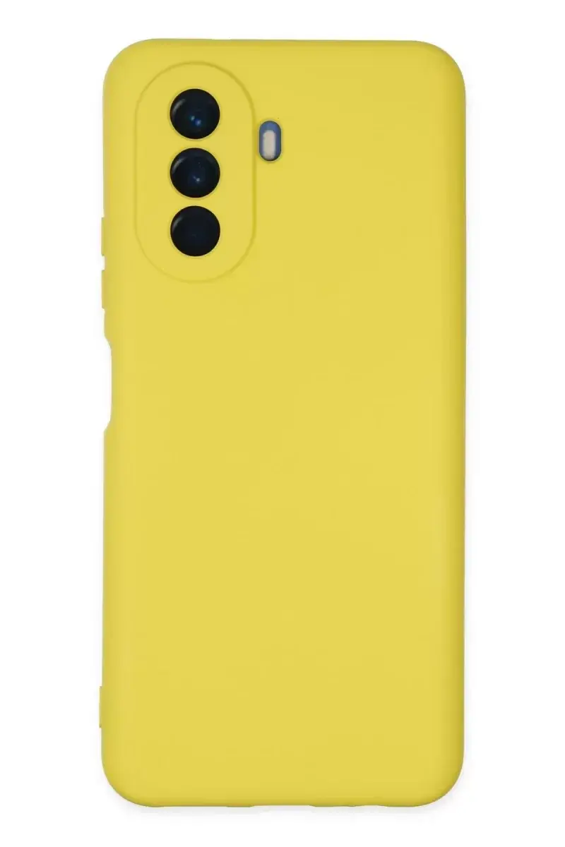 Newface Huawei Nova Y70 Kılıf Nano İçi Kadife Silikon - Sarı