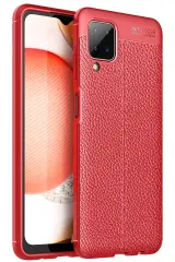 Newface Samsung Galaxy A12 Kılıf Auto Focus Kapak - Kırmızı