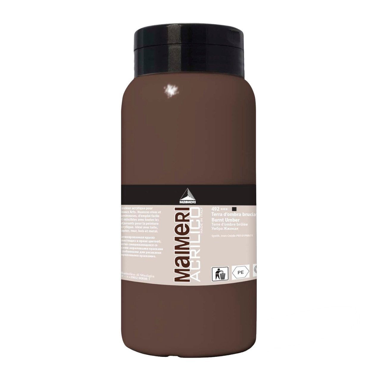 Acrilico Akrilik Boya 1000ml N:492 Burnt Umber