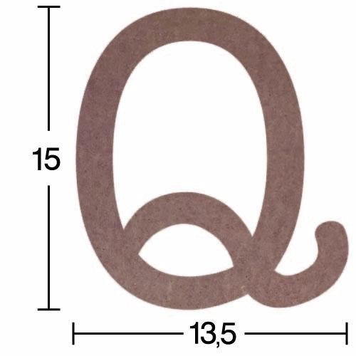Ahşap Q Harfi - 18mm - H32
