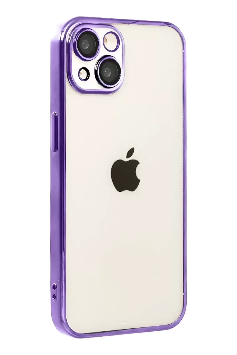 Newface Apple İphone 15 Razer Lensli Silikon - Mor