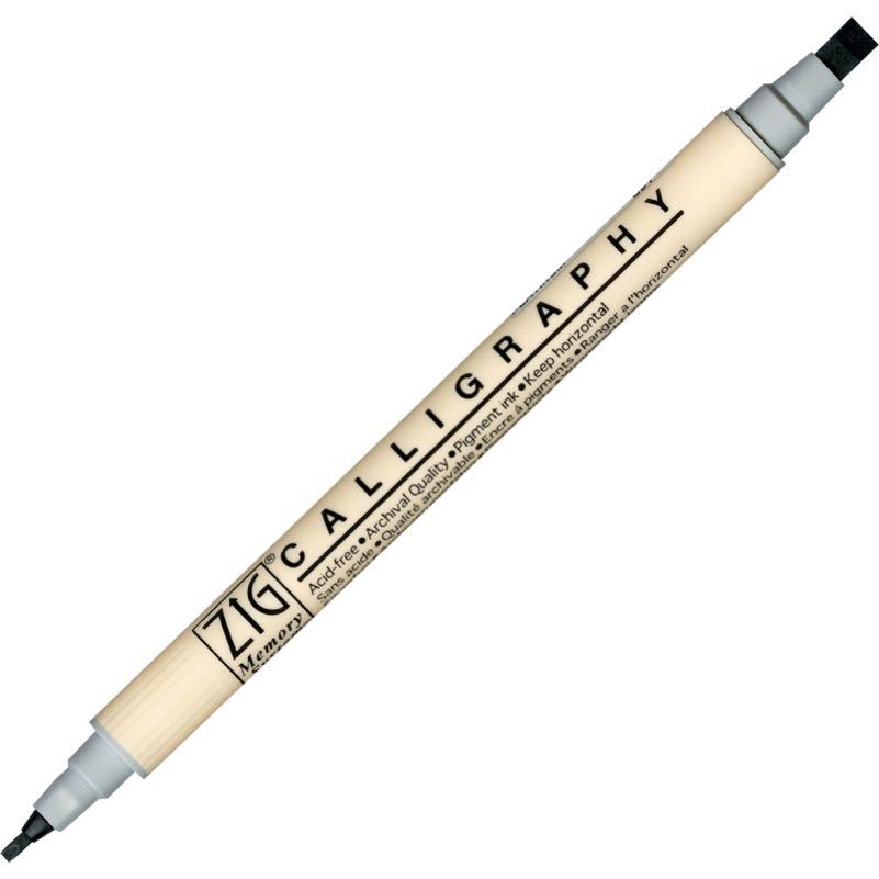 Çift Taraflı Kaligrafi Kalemi 2-5mm N:091 Platinum