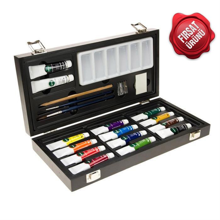 Akrilik Boya Set - Ahşap Kutu