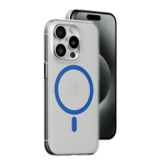 Joko  İphone 15 Pro Kılıf Bubble Magsafe Kapak - Mavi