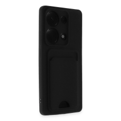 Xiaomi Redmi Note 13 Pro 4g Kılıf Kelvin Kartvizitli Silikon - Siyah