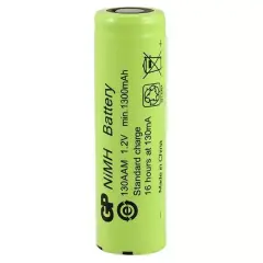 Gp  1.2 Volt 1300 Ma Düz-kafa Şarjlı Kalem Pil 130aam