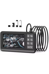 Ekranlı Çift Kameralı 10 Mt Sert Kablo Endoskop Kamera 8 Mm 4.3 Inc Hafıza Kart Destekli