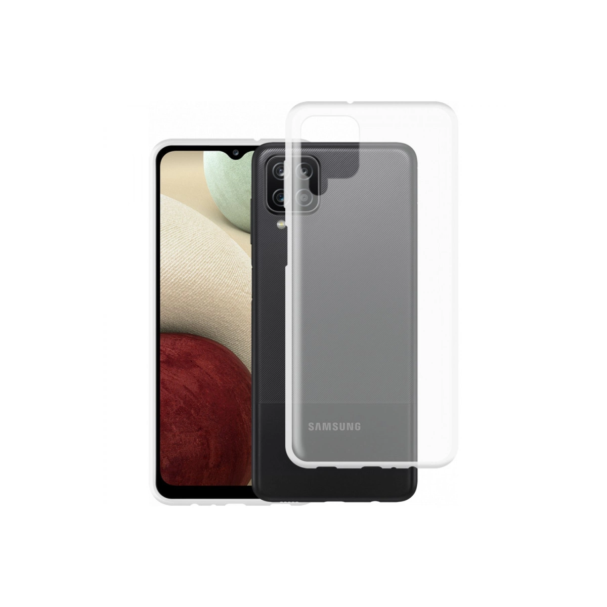 Samsung Galaxy A12 Kılıf Lüx Şeffaf Silikon