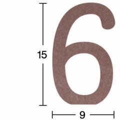 Ahşap 6 Rakamı - 18mm - H39