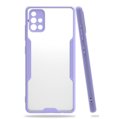 Samsung Galaxy A71 Kılıf Platin Silikon - Lila