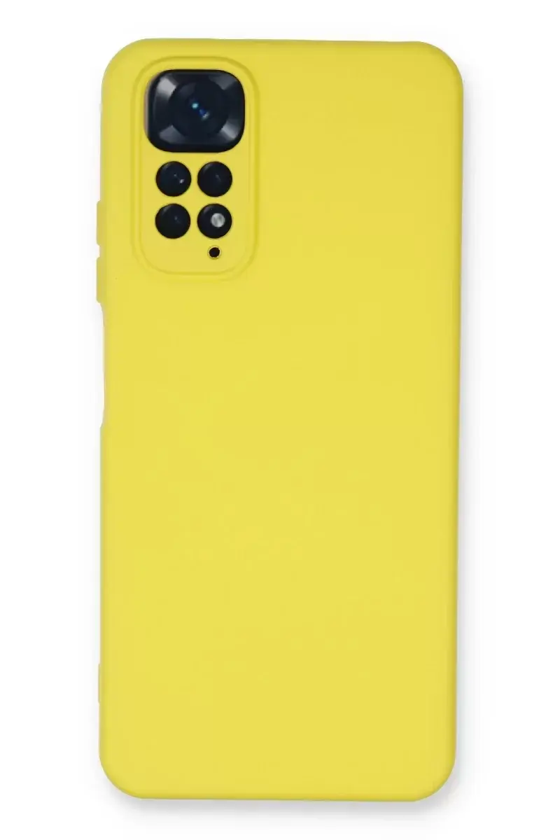 Newface Xiaomi Redmi Note 11 Kılıf Nano İçi Kadife Silikon - Sarı