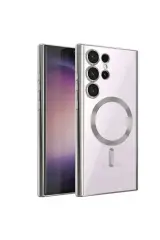 Newface Samsung Galaxy S24 Ultra Kılıf Kross Magneticsafe Kapak - Gümüş