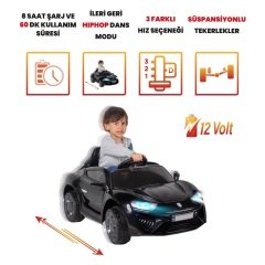 Uzaktan Kumandalı Akülü Araba 12V-Siyah