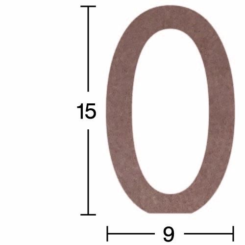 Ahşap 0 Rakamı - 18mm - H33