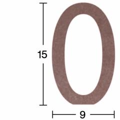 Ahşap 0 Rakamı - 18mm - H33