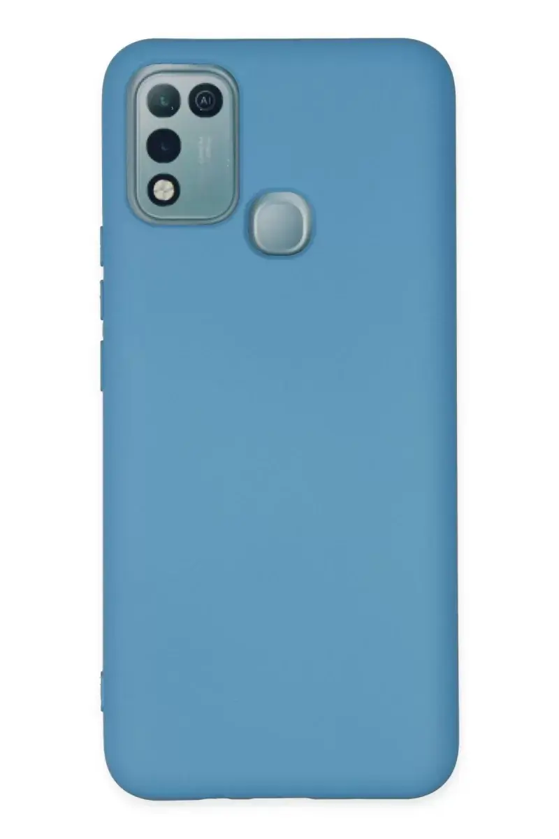 Newface İnfinix Hot 10 Play Kılıf Nano İçi Kadife Silikon - Mavi