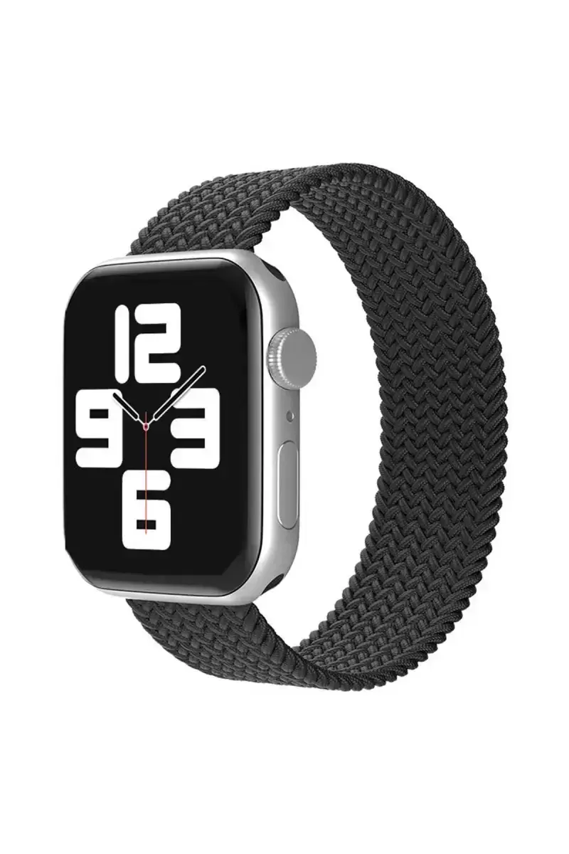 Newface Apple Watch 38mm Ayarlı Solo Silikon Kordon - Siyah