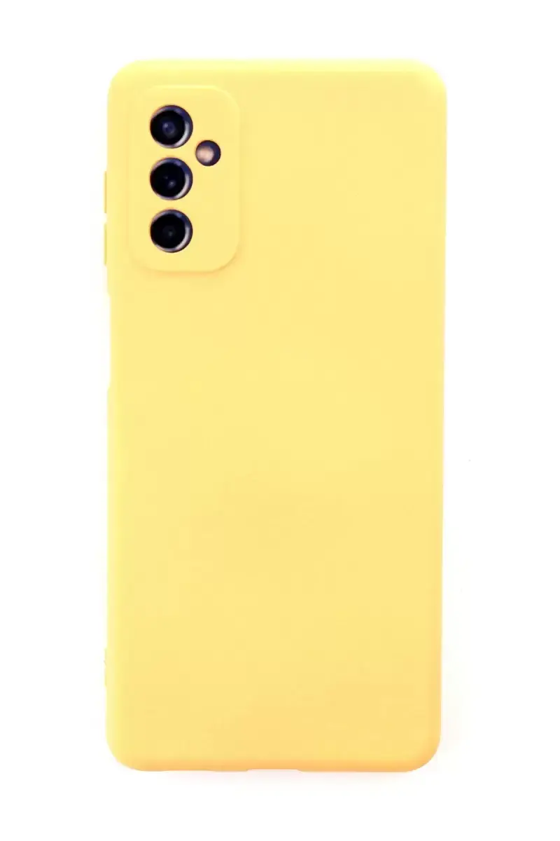 Newface Samsung Galaxy M52 5g Kılıf Nano İçi Kadife Silikon - Sarı