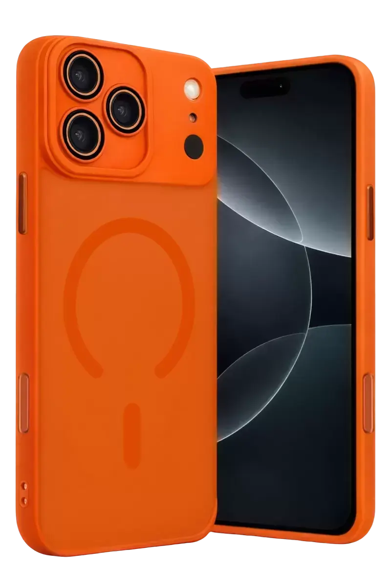 Newface Apple İphone 17 Pro Max Jota Lensli Magsafe Kapak - Turuncu