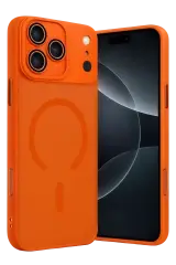 Newface Apple İphone 17 Pro Max Jota Lensli Magsafe Kapak - Turuncu