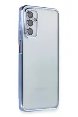 Newface Samsung Galaxy M23 Kılıf Razer Lensli Silikon - Açık Mavi