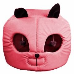 Markapet Kedi Kafası Şekilli Kedi Yatağı 45 cm Koyu Pembe