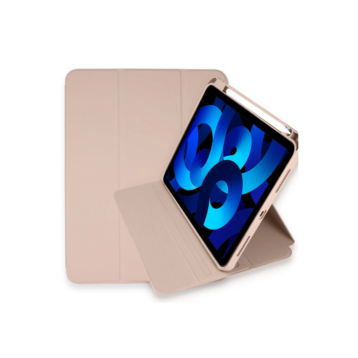 İpad Pro 11 (2021) Kılıf Ling 360 Kalemlikli Tablet Kılıf - Rose Gold