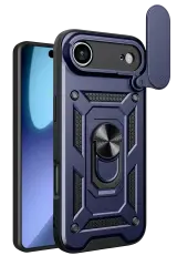 Newface Apple İphone 17 Air Pars Lens Yüzüklü Silikon - Lacivert