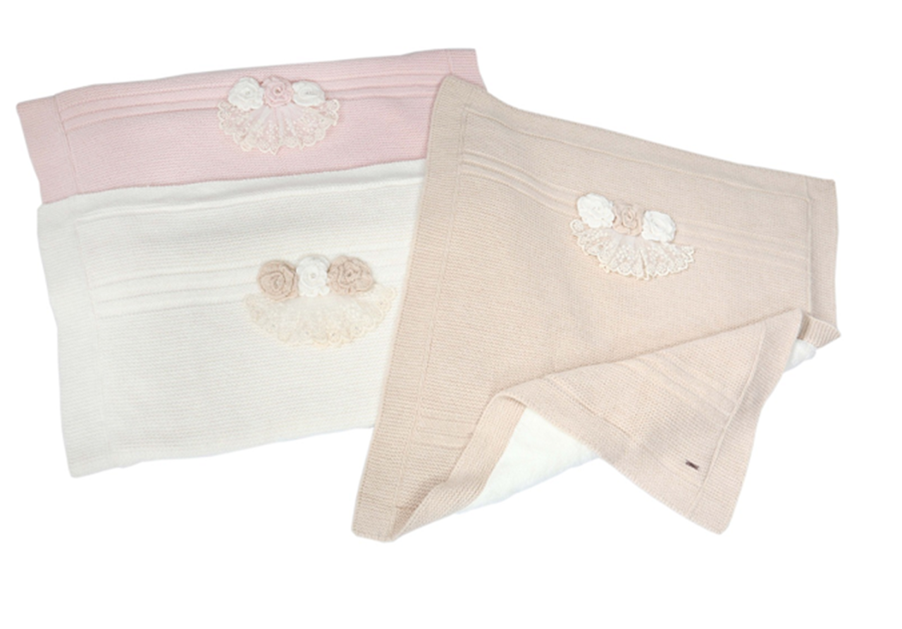 BabyMio Taşlı Çiçekli Battaniye