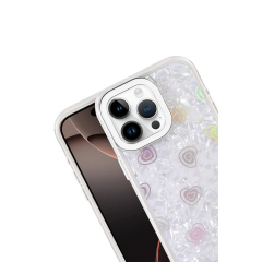 İphone 15 Pro Lumi Desenli Kapak - Beyaz