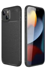 Newface Apple İphone 14 Kılıf Auto Focus Karbon Kapak - Siyah