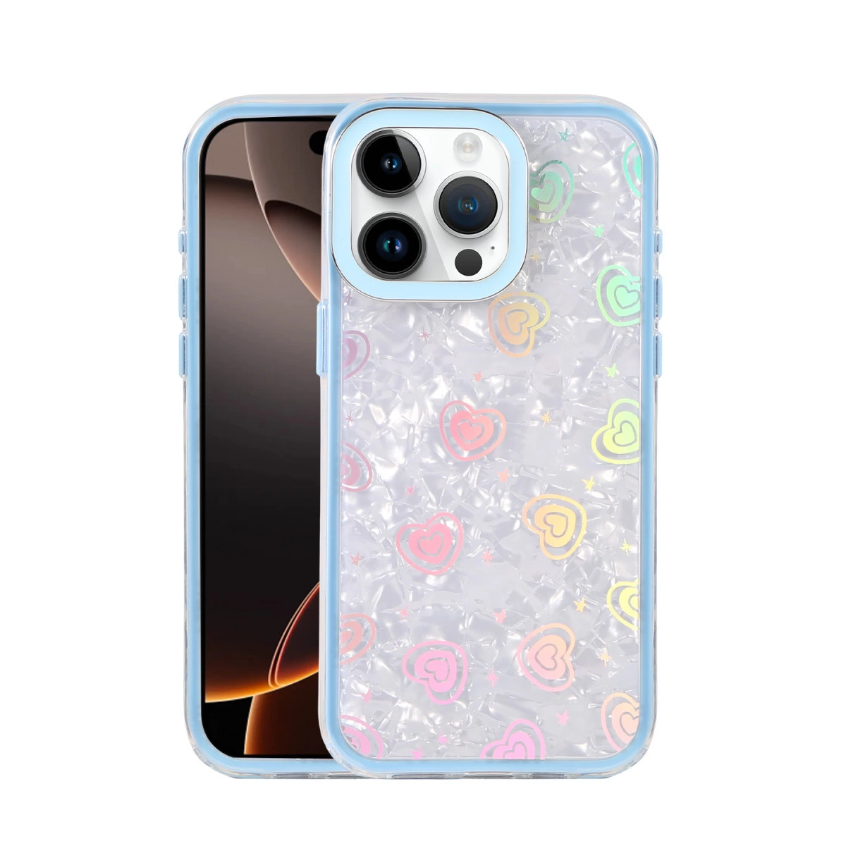 İphone 15 Pro Lumi Desenli Kapak - Mavi