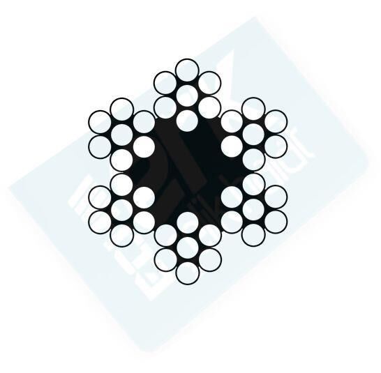 Çelik Halat 6 mm 1 Metre 6X7