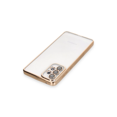 Samsung Galaxy A53 5g Kılıf Razer Lensli Silikon - Gold
