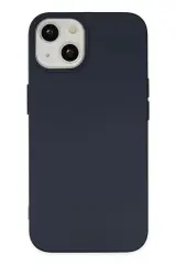 Newface İphone 14 Plus Kılıf Nano İçi Kadife Silikon - Lacivert