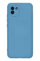 Newface Samsung Galaxy A03 Kılıf Nano İçi Kadife Silikon - Mavi