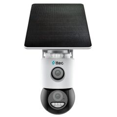 Ttec Slr-3320s-mh/sl-4g 3+3 Mp Çift Kameralı Solar Panelli Sesli Gece Renkli Sim Kart Destekli 4g Ptz Ip Kamera