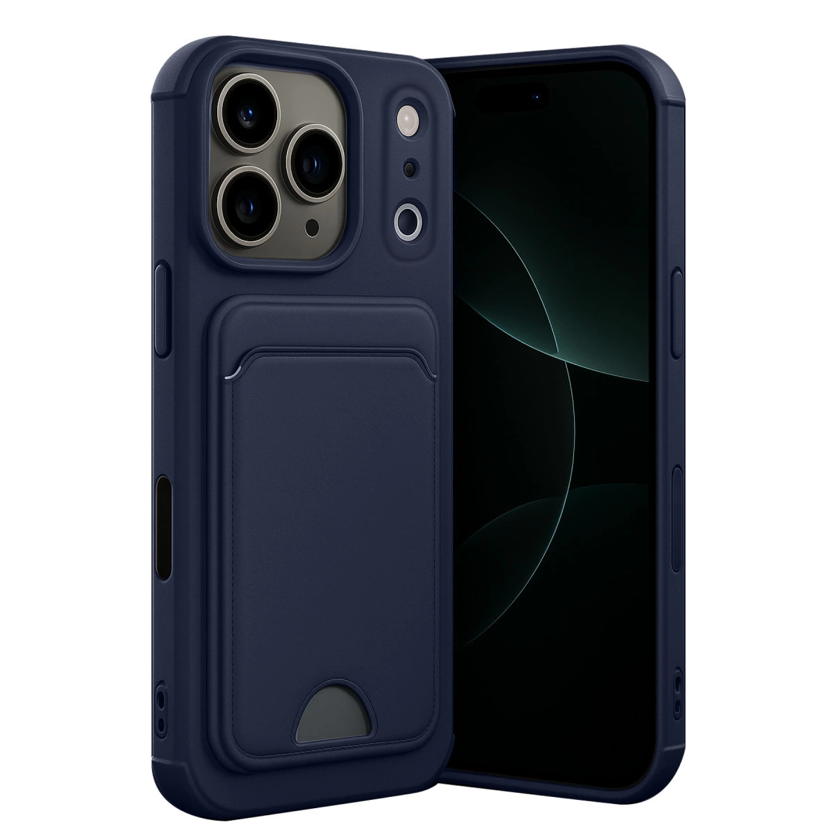 İphone 17 Pro Max Kelvin Kartvizitli Silikon - Lacivert