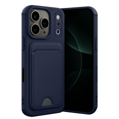 İphone 17 Pro Max Kelvin Kartvizitli Silikon - Lacivert